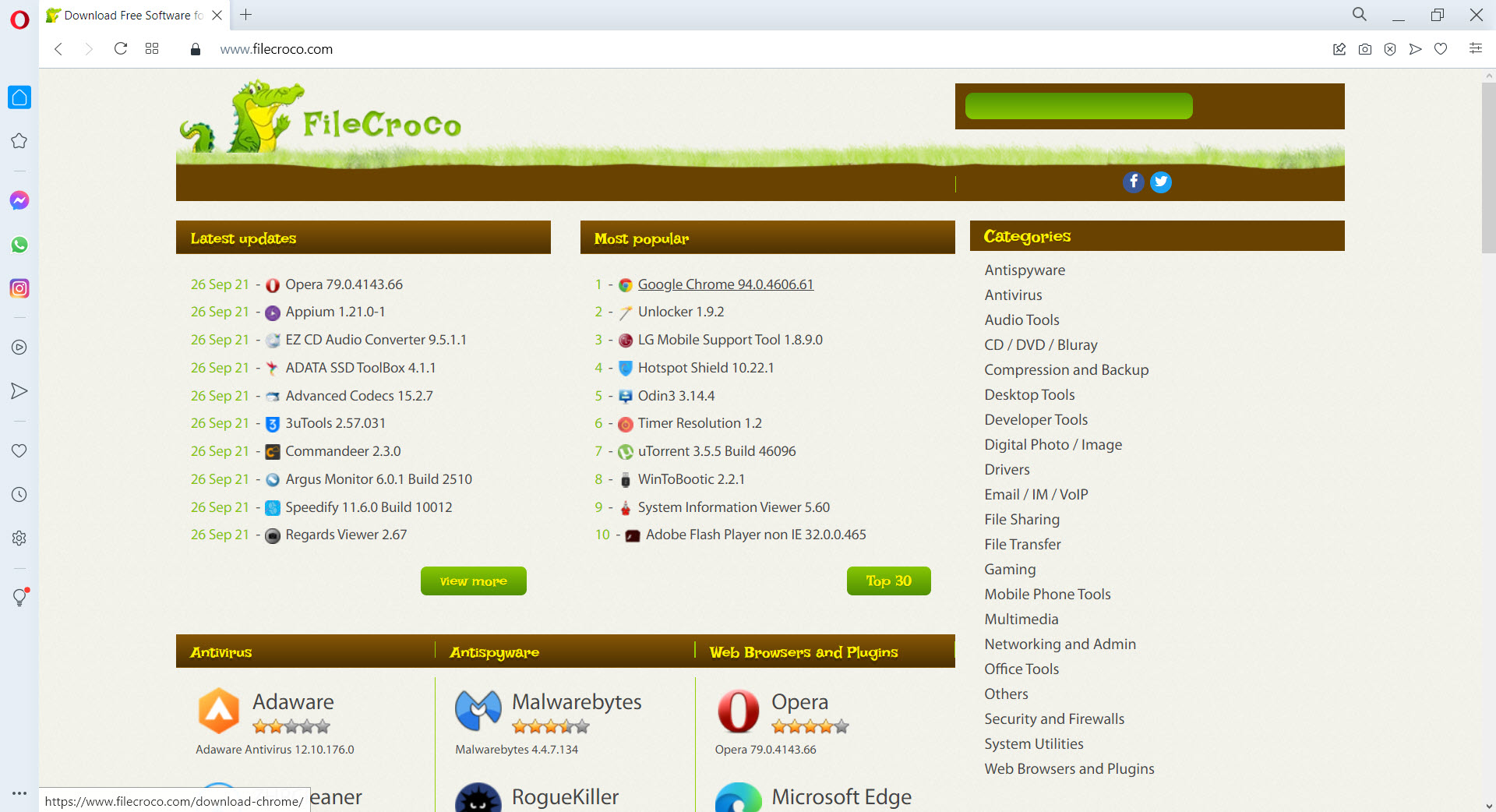 Opera screenshot 1