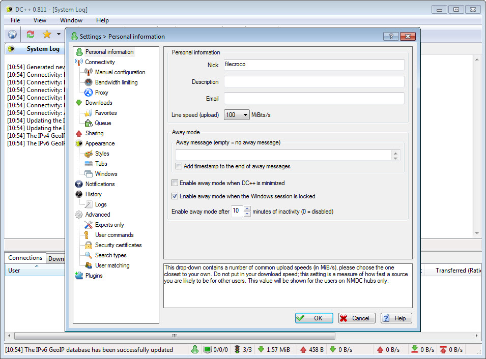 DC++ screenshot 3