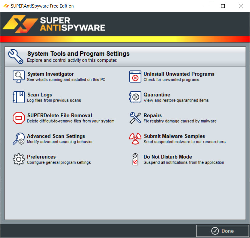 SUPERAntiSpyware screenshot 2