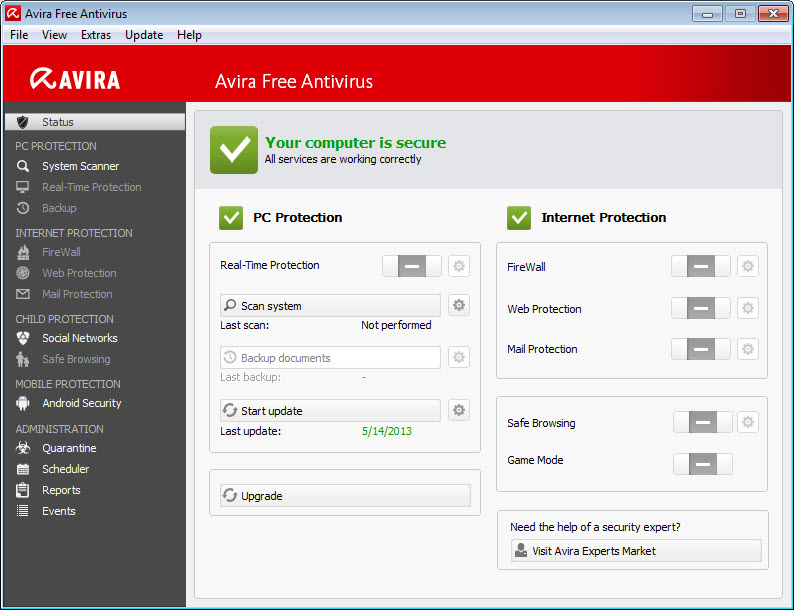 Avira Security screenshot 1