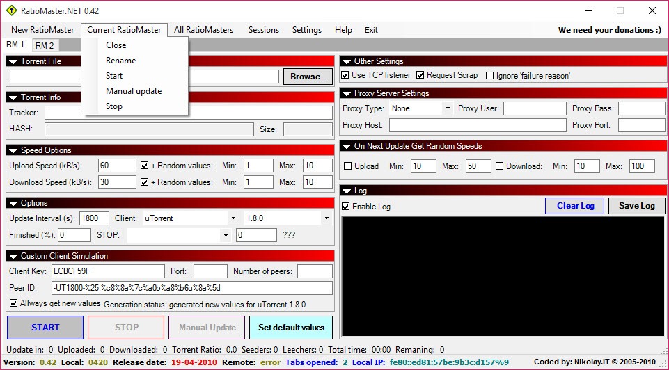 RatioMaster.NET screenshot 4