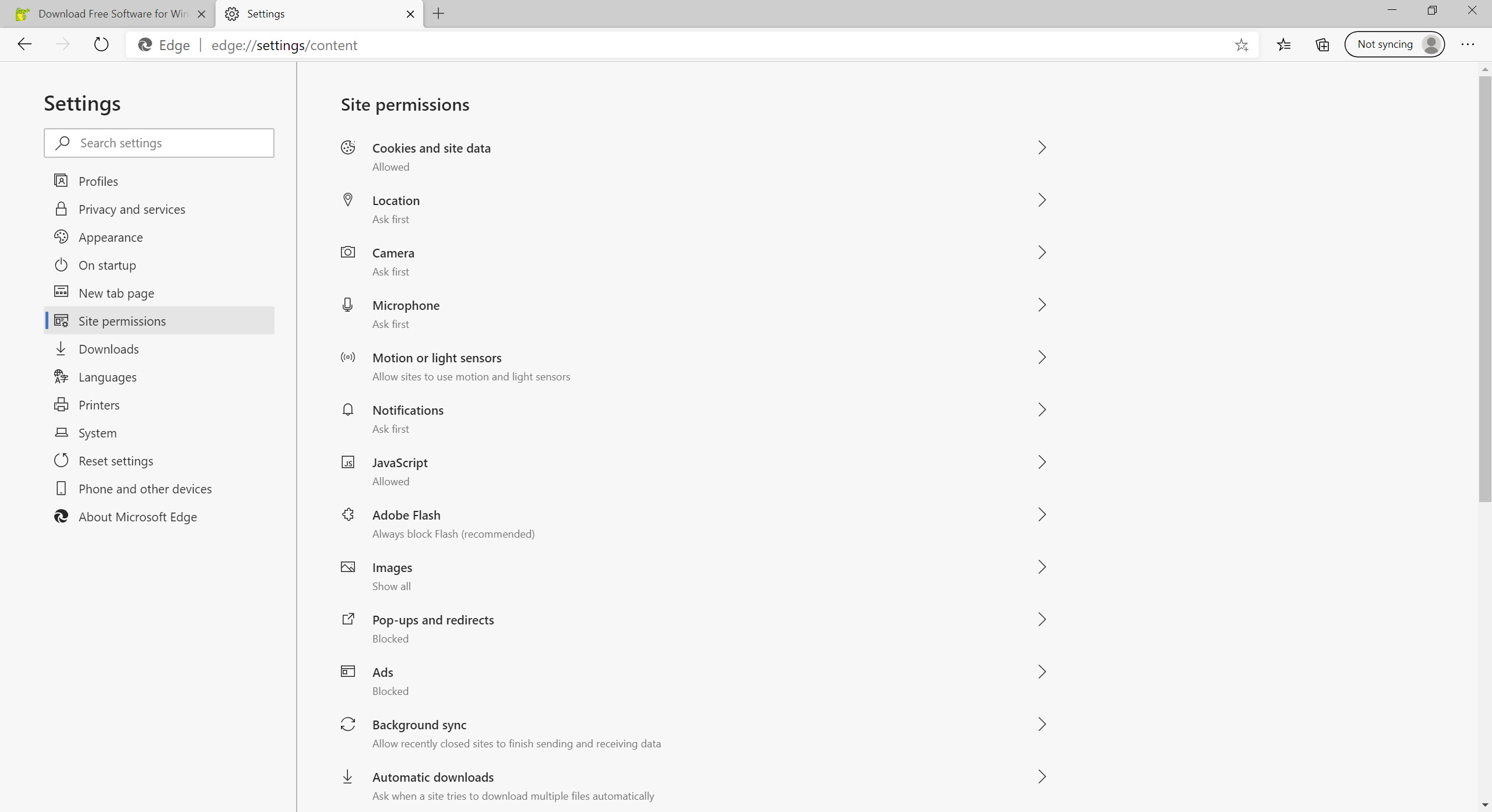 Microsoft Edge screenshot 4
