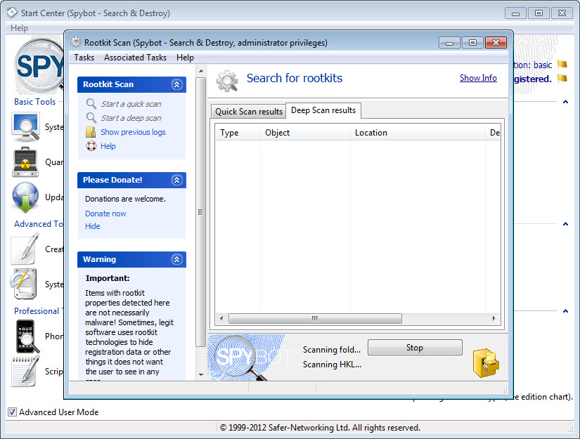 Spybot Search & Destroy screenshot 2