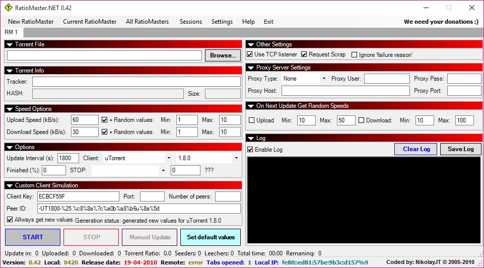 RatioMaster.NET screenshot 1