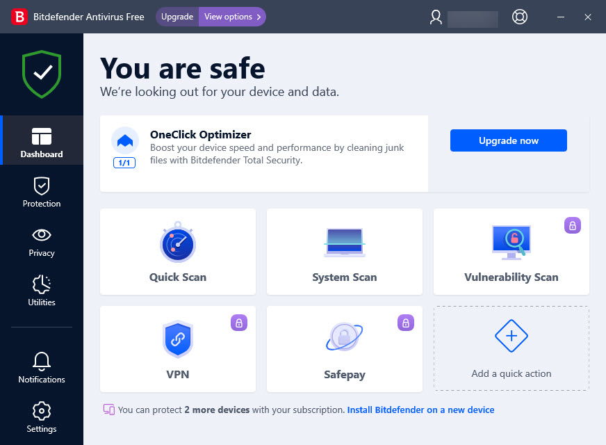 Bitdefender screenshot 1