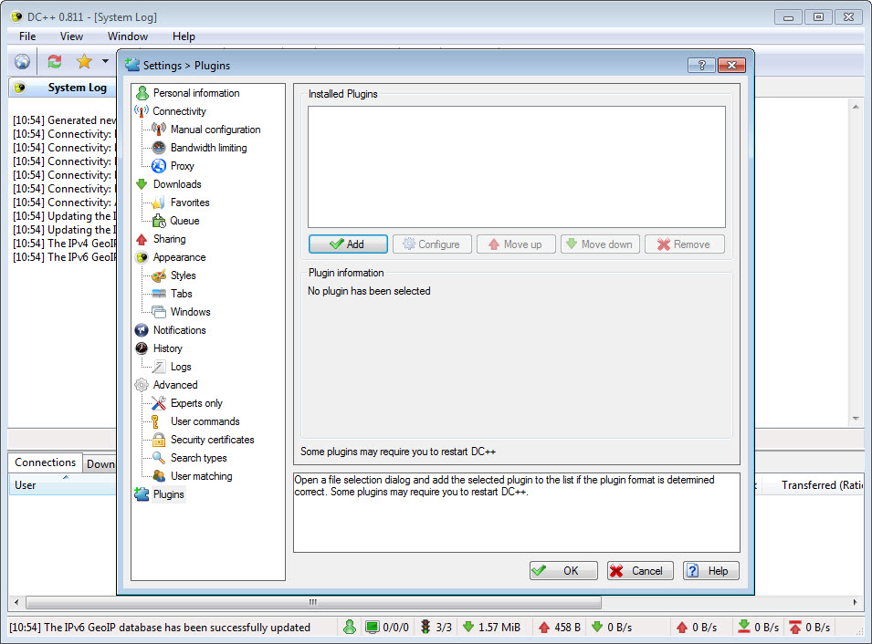 DC++ screenshot 1