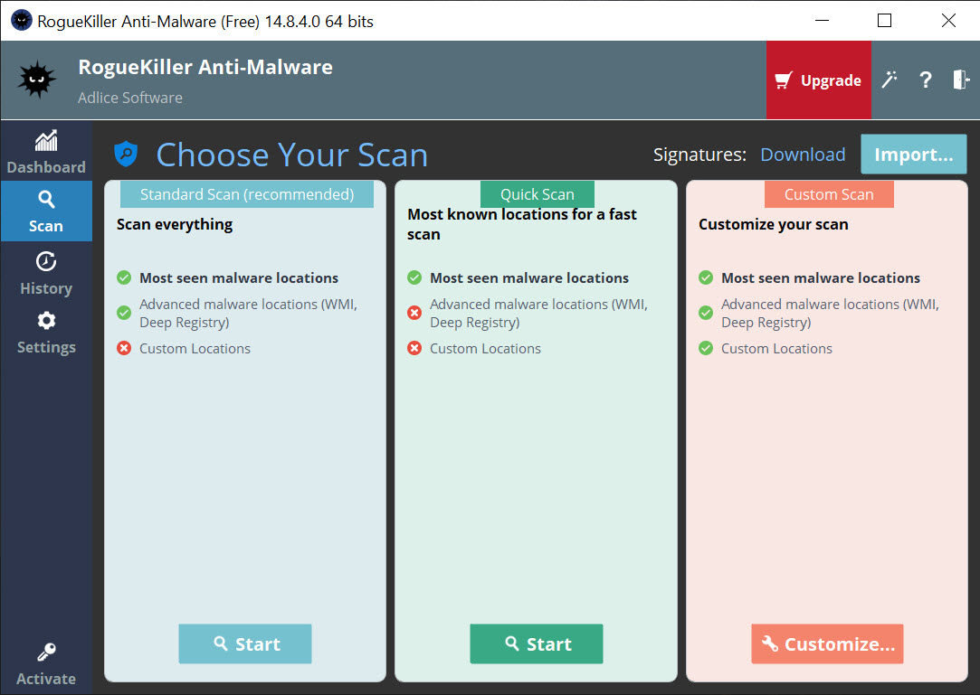 RogueKiller screenshot 2