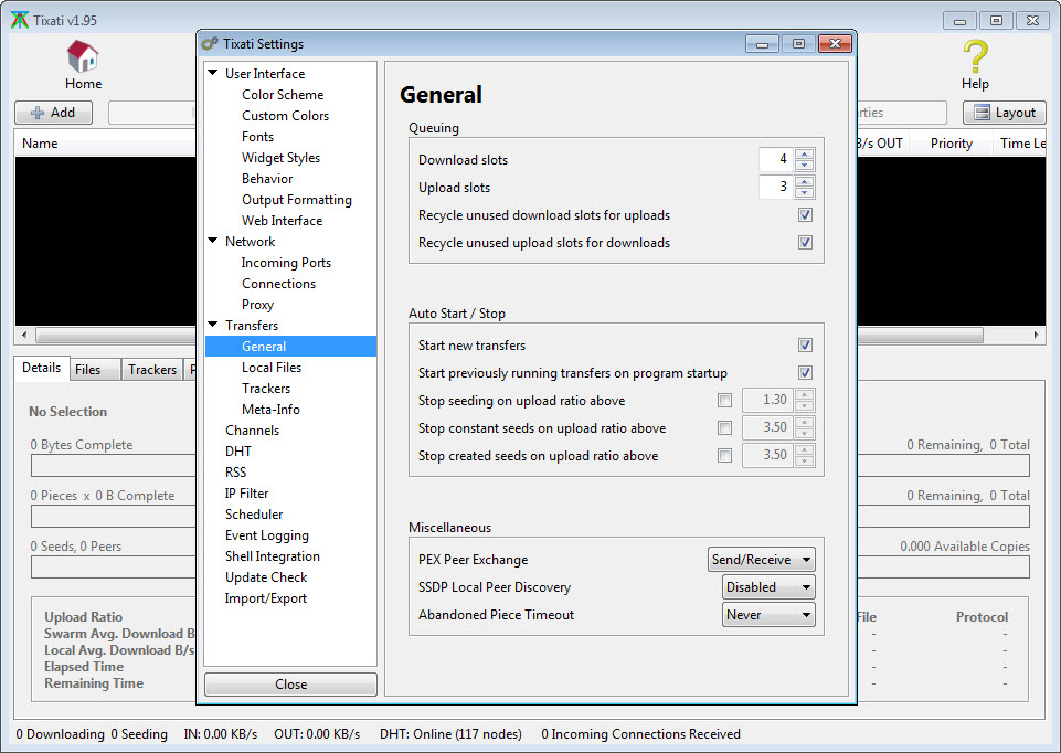 Tixati screenshot 1