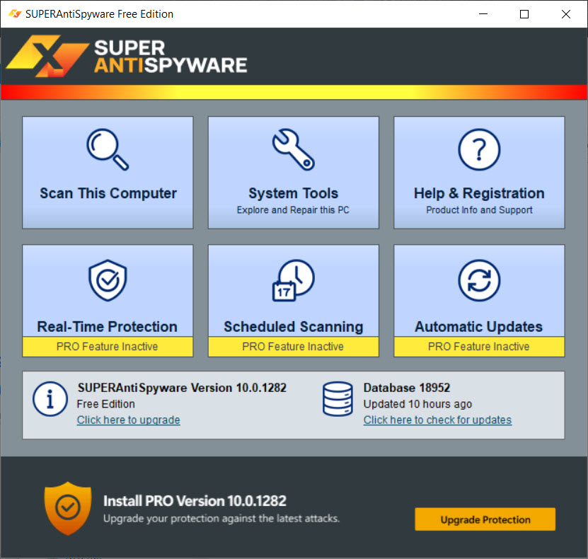 SUPERAntiSpyware screenshot 1