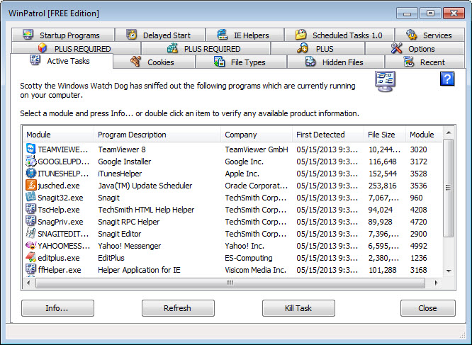 WinPatrol screenshot 2