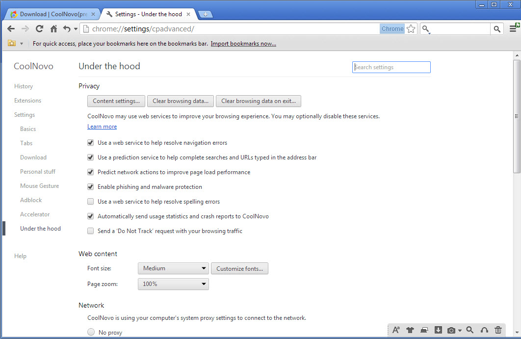 CoolNovo screenshot 1