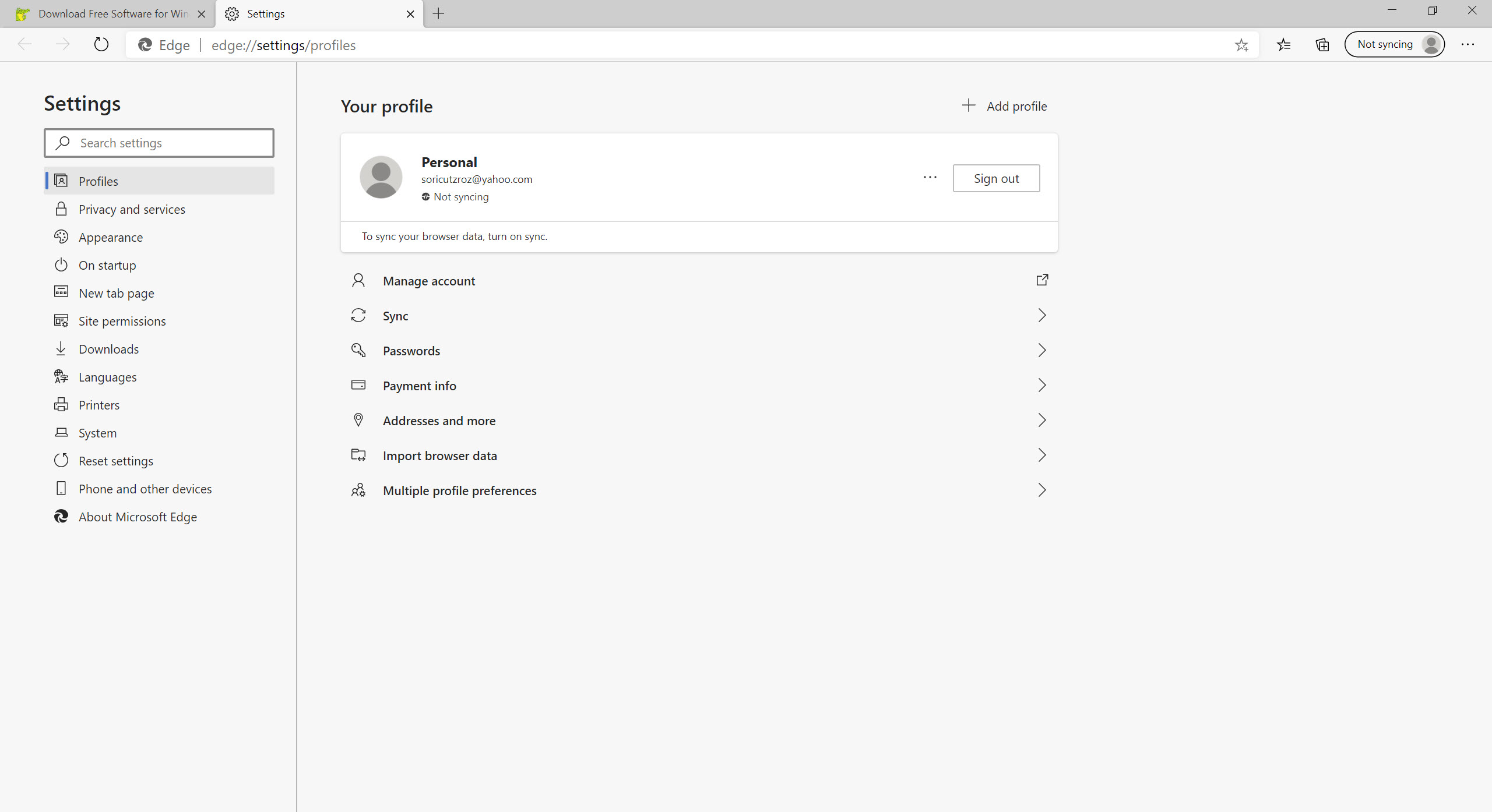 Microsoft Edge screenshot 2
