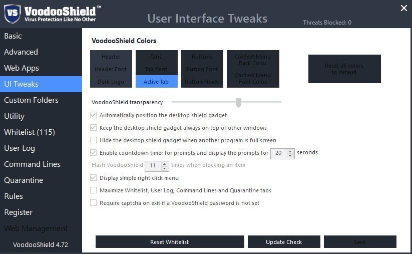 VoodooShield screenshot 2