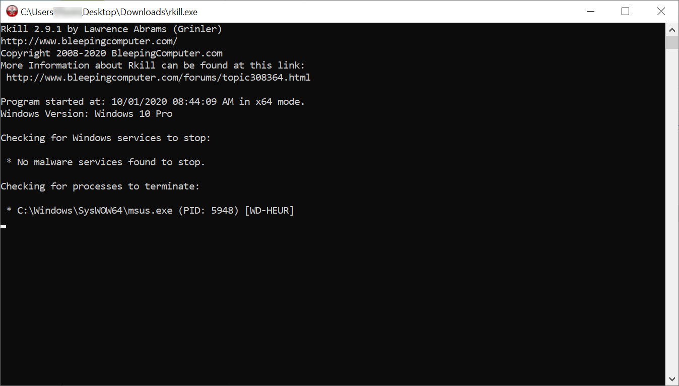 RKill screenshot 1