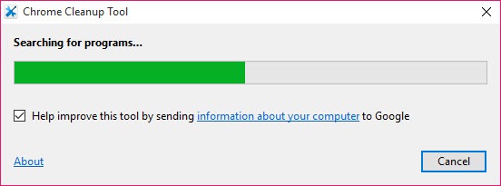 Chrome Cleanup Tool screenshot 1