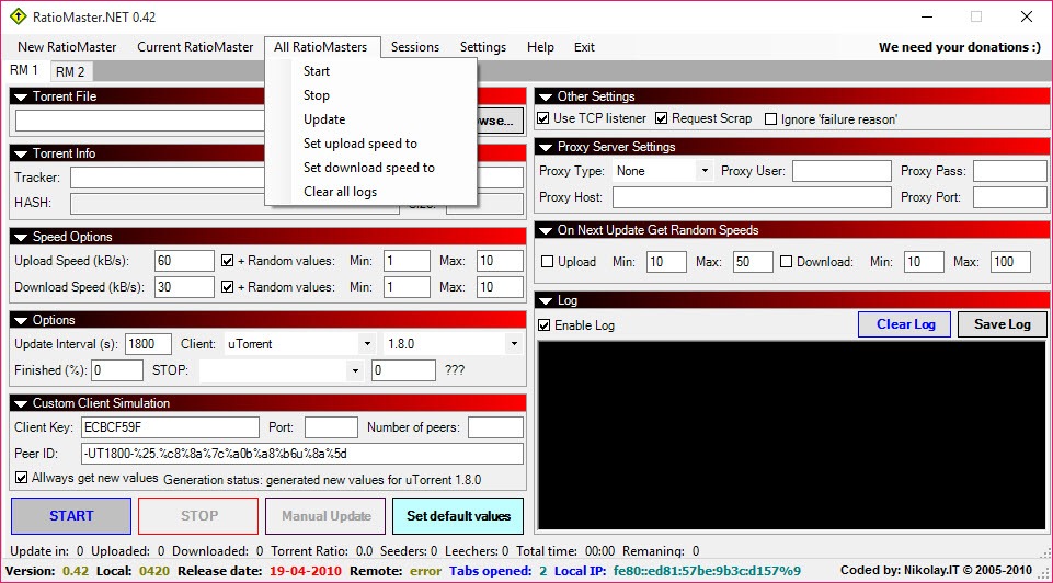 RatioMaster.NET screenshot 3