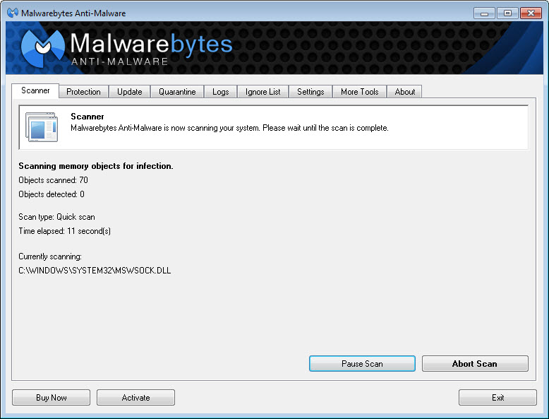 Malwarebytes screenshot 3