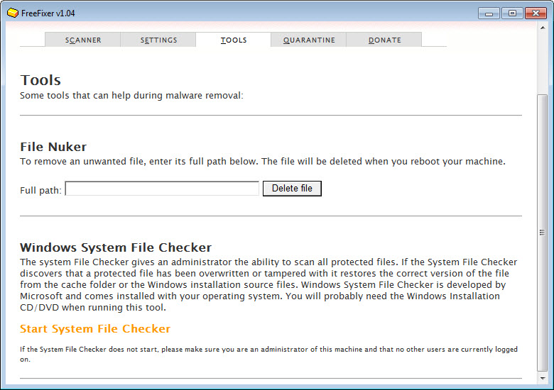 FreeFixer screenshot 1